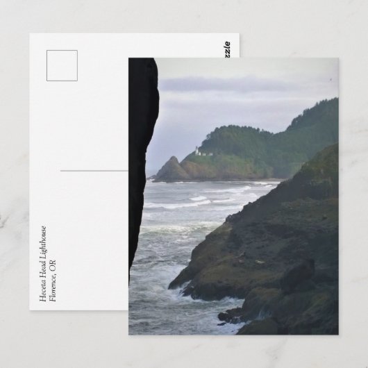 Heceta Head Lighthouse & Zee Lions, OF Briefkaart (Voorkant / Achterkant)