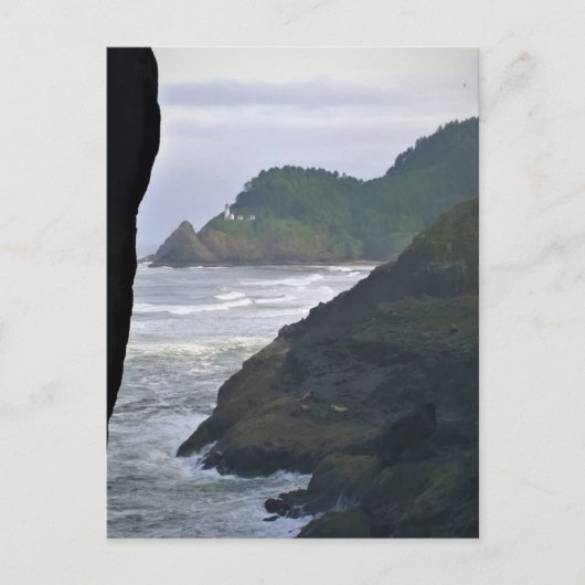 Heceta Head Lighthouse & Zee Lions, OF Briefkaart (Voorkant)