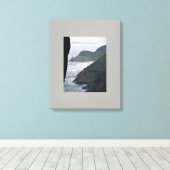 Heceta Head Lighthouse & Zee Lions, OF Canvas Afdruk (Insitu (Houten vloer))