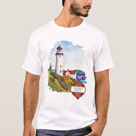 Heceta Head vuurtoren Florence Oregon T-shirt (Voorkant)