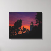 Heceta Head Vuurtoren Landschap | Kust van Oregon Canvas Afdruk (Voorkant)
