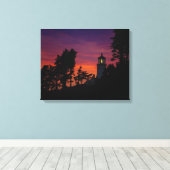 Heceta Head Vuurtoren Landschap | Kust van Oregon Canvas Afdruk (Insitu (Houten vloer))
