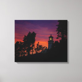 Heceta Head Vuurtoren Landschap | Kust van Oregon Canvas Afdruk