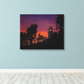 Heceta Head Vuurtoren Landschap | Kust van Oregon Canvas Afdruk (Insitu (Houten vloer))