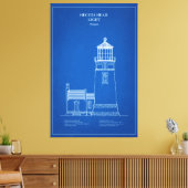 Heceta Head vuurtoren - Oregon - AD Canvas Afdruk (Insitu (Woonkamer))