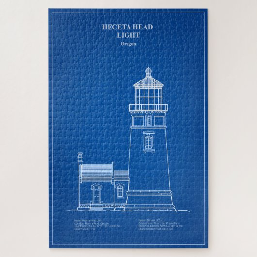 Heceta Head vuurtoren - Oregon - AD Legpuzzel (Verticaal)