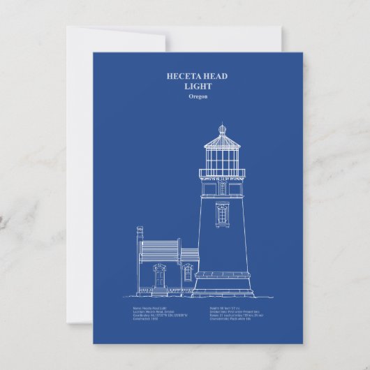 Heceta Head vuurtoren - Oregon - AD Notitiekaartje (Voorkant)