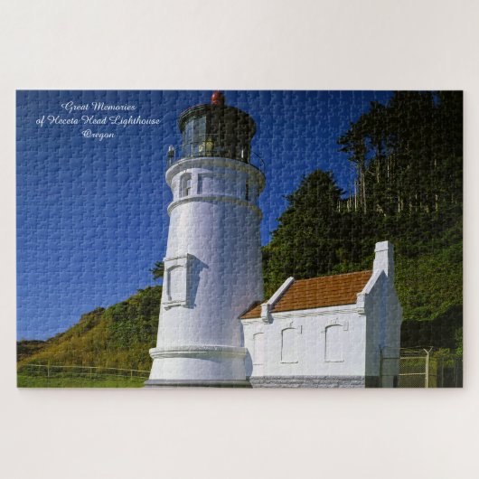 Heceta Head vuurtoren Oregon. kerstcadeautjes Legpuzzel (Horizontaal)