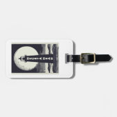 Heceta Head vuurtoren Oregon Moon Bagagelabel (Voorkant horizontaal)