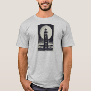 Heceta Head vuurtoren Oregon Moon T-shirt
