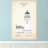 Heceta Head vuurtoren - Oregon - SBD Canvas Afdruk (Insitu (Houten vloer))