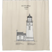 Heceta Head vuurtoren - Oregon - SBD Douchegordijn (Voorkant)