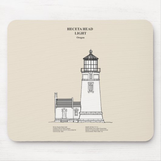 Heceta Head vuurtoren - Oregon - SBD Muismat (Voorkant)