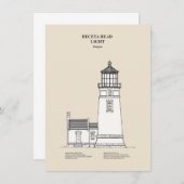 Heceta Head vuurtoren - Oregon - SBD Notitiekaartje (Voorkant / Achterkant)