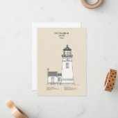 Heceta Head vuurtoren - Oregon - SBD Notitiekaartje (Voorkant / Achterkant in situ)