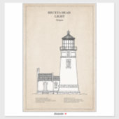 Heceta Head vuurtoren - Oregon - SBD Sticker (Vel)