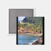 Heceta Head Vuurtorenmagneet Magneet (Voorkant / Achterkant)