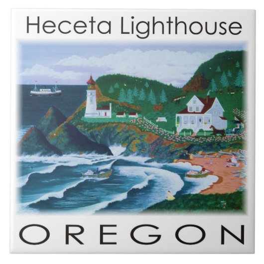 Heceta Lighthouse Tile Tegeltje (Voorkant)