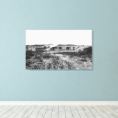 Heceta-strand scène in Oregon-foto Canvas Afdruk (Insitu (Houten vloer))