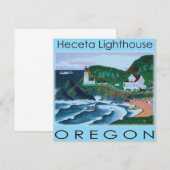 Heceta-vuurtoren Kaart (Voorkant / Achterkant)