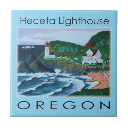 Heceta-vuurtoren Tegeltje (Voorkant)