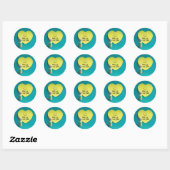 Hecho el día ronde sticker (Vel)