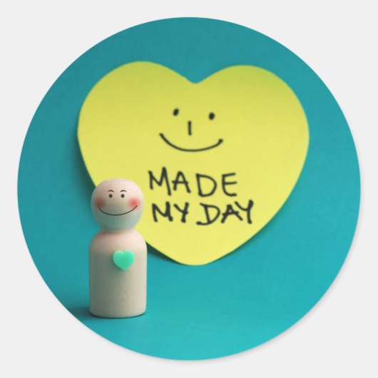 Hecho el día ronde sticker (Voorkant)