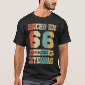 Hecho En 1966 Spaanse Cumpleaños 57th Birthday Esp T-shirt (Voorkant)