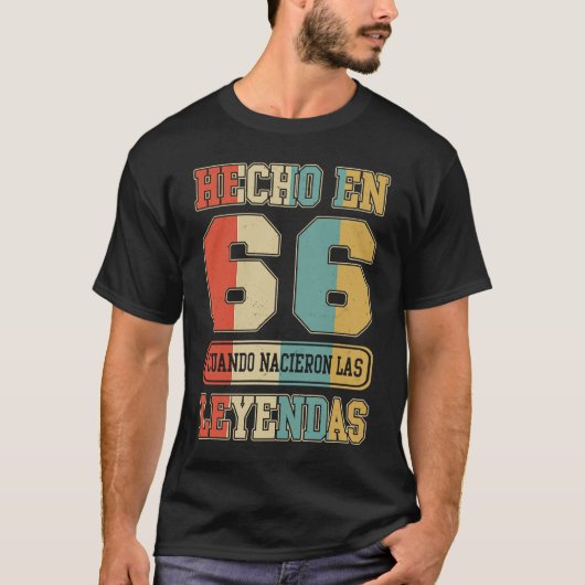 Hecho En 1966 Spaanse Cumpleaños 57th Birthday Esp T-shirt (Voorkant)