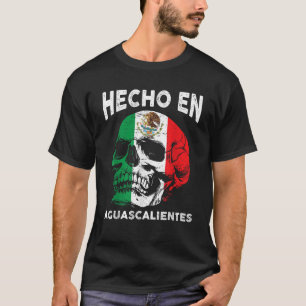 Hecho en Aguascalientes Mexico Mexicaanse vlag Agu T-shirt