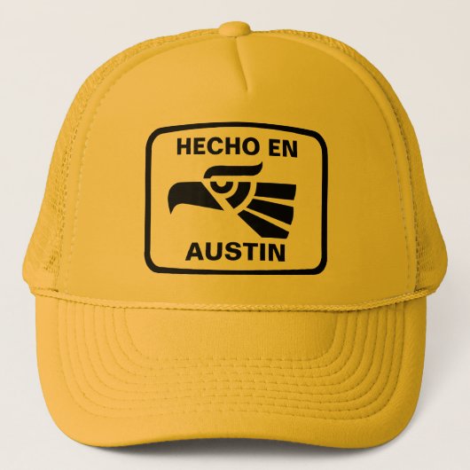 Hecho en Austin personalizado aangepast op maat Trucker Pet (Voorkant)