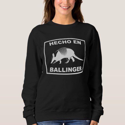 Hecho en Ballinger Texas Armadillo Southern State  Trui (Voorkant)