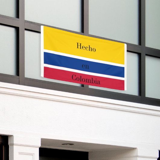Hecho en Colombia Flag Banner (Buitenkant Gebouw)