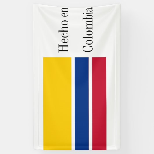 Hecho en Colombia Flag Spandoek (Verticaal)