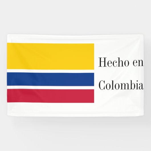 Hecho en Colombia Flag Spandoek (Horizontaal)