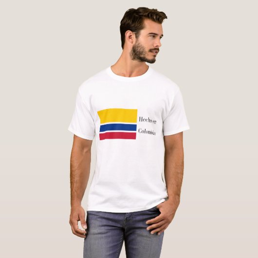 Hecho en Colombia Flag T-shirt (Voorkant volledig)