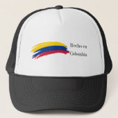 Hecho en Colombia Flag Trucker Hat Trucker Pet (Voorkant)