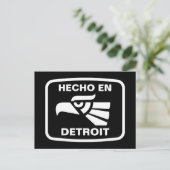Hecho en Detroit personalizado aangepast op maat Briefkaart (Staand voorkant)