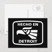 Hecho en Detroit personalizado aangepast op maat Briefkaart (Voorkant / Achterkant)