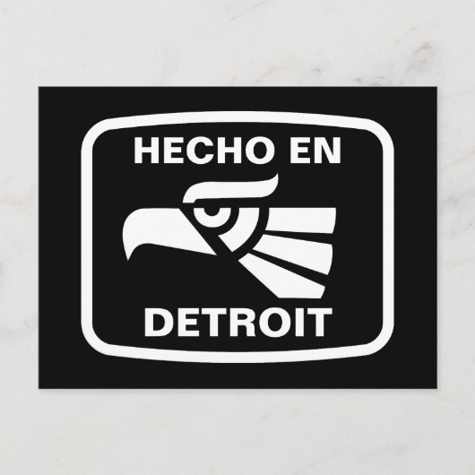 Hecho en Detroit personalizado aangepast op maat Briefkaart (Voorkant)