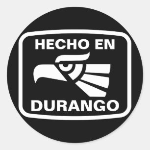 Hecho en Durango personalizado aangepast op maat Ronde Sticker