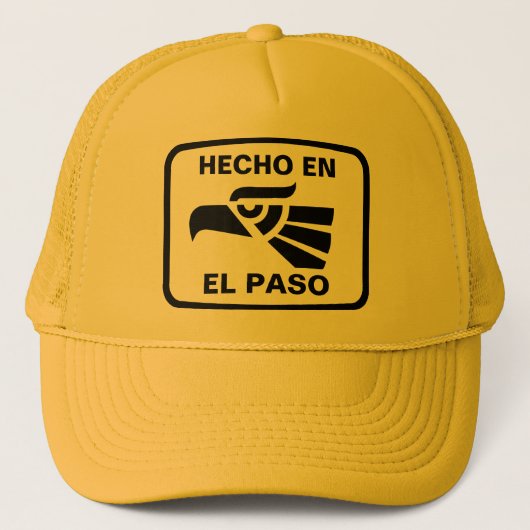 Hecho en El Paso personalizado aangepast op maat Trucker Pet (Voorkant)