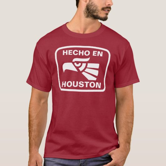 Hecho en Houston personalizado aangepast op maat T-shirt (Voorkant)