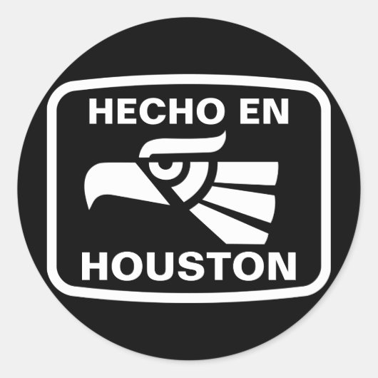 Hecho en Houston personalizado op maat gepersonali Ronde Sticker (Voorkant)
