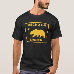 Hecho en Linden California Republiek Pacific Coast T-shirt