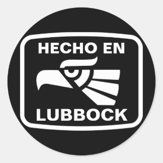 Hecho en Lubbock personalizado aangepast op maat Ronde Sticker