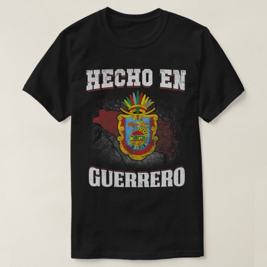 Hecho En Mexico Guerrero vlag t-shirt t-shirt coat (Design voorkant)