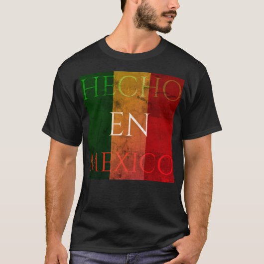 Hecho en Mexico - Uniek Mexicaans kunstontwerp T-shirt (Voorkant)