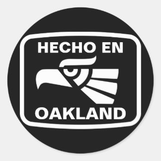 Hecho en Oakland personalizado aangepast op maat Ronde Sticker