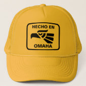 Hecho en Omaha personalizado aangepast op maat Trucker Pet (Voorkant)